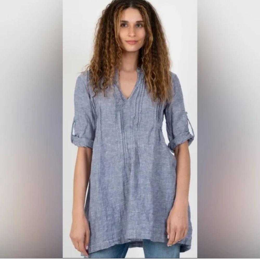 Women's Blue Tunic Top